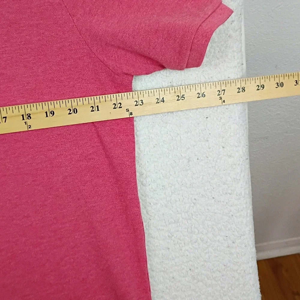 Polo Ralph Lauren Polo Shirt Mens Large Pink Heathered Knit Classic Fit